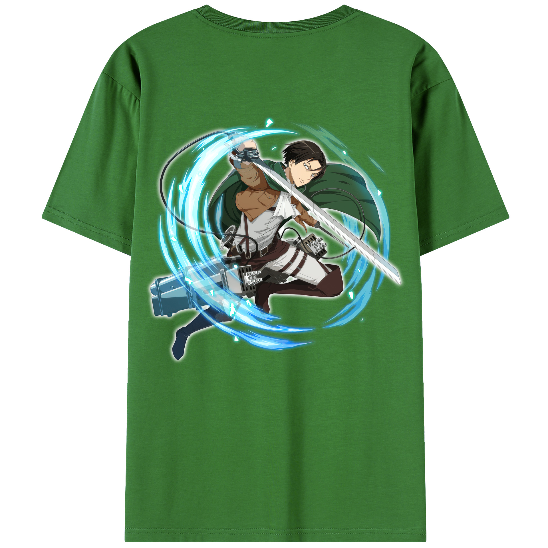 （画像用） 進撃の巨人 リヴァイ·アッカーマン Attack on Titan Levi Ackerman レディース半袖Tシャツ(バックプリント)